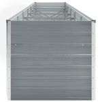 vidaXL Strat înălțat grădină, gri, 480x80x77 cm, oțel galvanizat vidaXL Strat înălțat grădină, gri, 480x80x77 cm, oțel galvanizat
