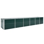 vidaXL Strat înălțat de grădină, verde, 480x80x77 cm, oțel galvanizat vidaXL Strat înălțat de grădină, verde, 480x80x77 cm, oțel galvanizat