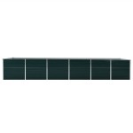 vidaXL Strat înălțat de grădină, verde, 480x80x77 cm, oțel galvanizat vidaXL Strat înălțat de grădină, verde, 480x80x77 cm, oțel galvanizat