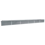vidaXL Strat înălțat de grădină, gri, 600x80x45 cm, oțel galvanizat