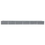 vidaXL Strat înălțat de grădină, gri, 600x80x45 cm, oțel galvanizat
