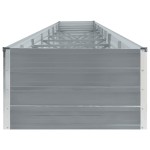 vidaXL Strat înălțat de grădină, gri, 600x80x45 cm, oțel galvanizat