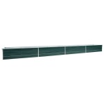 vidaXL Strat înălțat de grădină, verde, 600x80x45 cm, oțel galvanizat