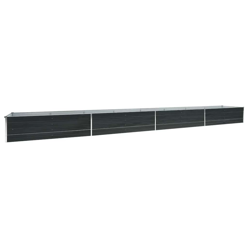 vidaXL Strat înălțat de grădină antracit 600x80x45 cm oțel galvanizat
