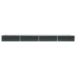 vidaXL Strat înălțat de grădină antracit 600x80x45 cm oțel galvanizat