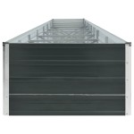 vidaXL Strat înălțat de grădină antracit 600x80x45 cm oțel galvanizat