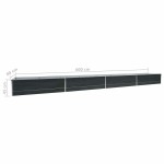vidaXL Strat înălțat de grădină antracit 600x80x45 cm oțel galvanizat