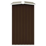 vidaXL Șopron depozitare lemne, maro, 172x91x154 cm, oțel galvanizat vidaXL Șopron depozitare lemne, maro, 172x91x154 cm, oțel galvanizat