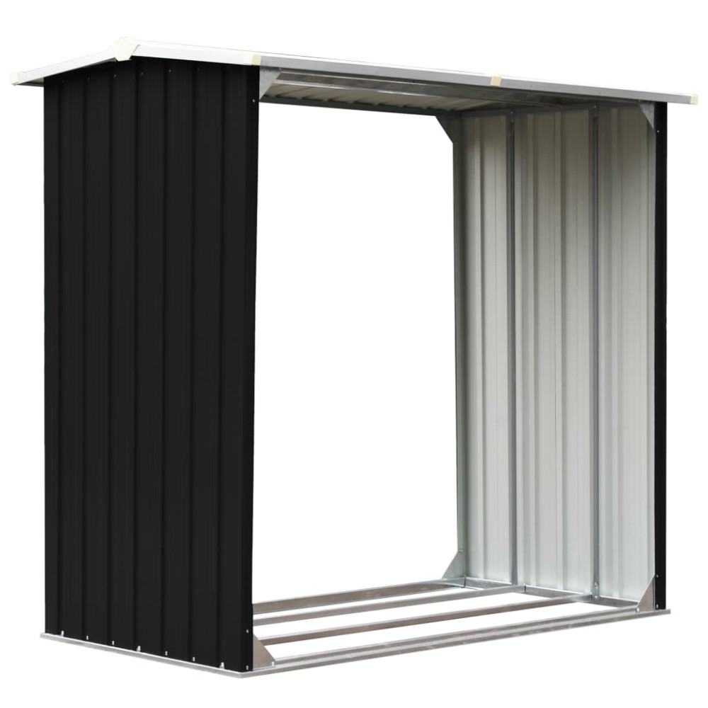 vidaXL Șopron depozitare lemne antracit 172x91x154 cm oțel galvanizat