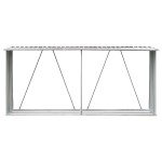 vidaXL Șopron depozitare lemne, maro, 330x84x152 cm, oțel galvanizat vidaXL Șopron depozitare lemne, maro, 330x84x152 cm, oțel galvanizat