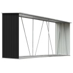 vidaXL Șopron depozitare lemne antracit 330x84x152 cm oțel galvanizat vidaXL Șopron depozitare lemne antracit 330x84x152 cm oțel galvanizat