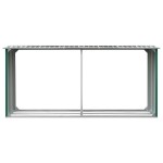 vidaXL Șopron depozitare lemne, verde, 330x92x153 cm, oțel galvanizat vidaXL Șopron depozitare lemne, verde, 330x92x153 cm, oțel galvanizat