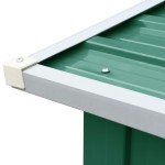 vidaXL Șopron depozitare lemne, verde, 330x92x153 cm, oțel galvanizat vidaXL Șopron depozitare lemne, verde, 330x92x153 cm, oțel galvanizat
