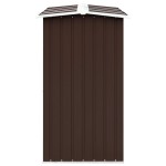 vidaXL Șopron depozitare lemne, maro, 330x92x153 cm, oțel galvanizat vidaXL Șopron depozitare lemne, maro, 330x92x153 cm, oțel galvanizat