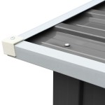 vidaXL Șopron depozitare lemne antracit, 330x92x153 cm oțel galvanizat vidaXL Șopron depozitare lemne antracit, 330x92x153 cm oțel galvanizat