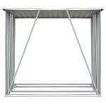 vidaXL Șopron de lemne grădină, verde, 163x83x154 cm, oțel galvanizat vidaXL Șopron de lemne grădină, verde, 163x83x154 cm, oțel galvanizat