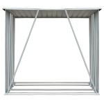 vidaXL Șopron depozitare lemne, maro, 163x83x154 cm, oțel galvanizat vidaXL Șopron depozitare lemne, maro, 163x83x154 cm, oțel galvanizat