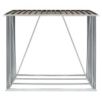 vidaXL Șopron depozitare lemne, maro, 163x83x154 cm, oțel galvanizat vidaXL Șopron depozitare lemne, maro, 163x83x154 cm, oțel galvanizat