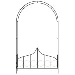 vidaXL Arcadă de grădină cu poartă, negru, 138 x 40 x 238 cm, fier vidaXL Arcadă de grădină cu poartă, negru, 138 x 40 x 238 cm, fier