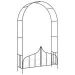 vidaXL Arcadă de grădină cu poartă, negru, 138 x 40 x 238 cm, fier vidaXL Arcadă de grădină cu poartă, negru, 138 x 40 x 238 cm, fier