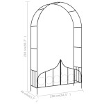 vidaXL Arcadă de grădină cu poartă, negru, 138 x 40 x 238 cm, fier vidaXL Arcadă de grădină cu poartă, negru, 138 x 40 x 238 cm, fier