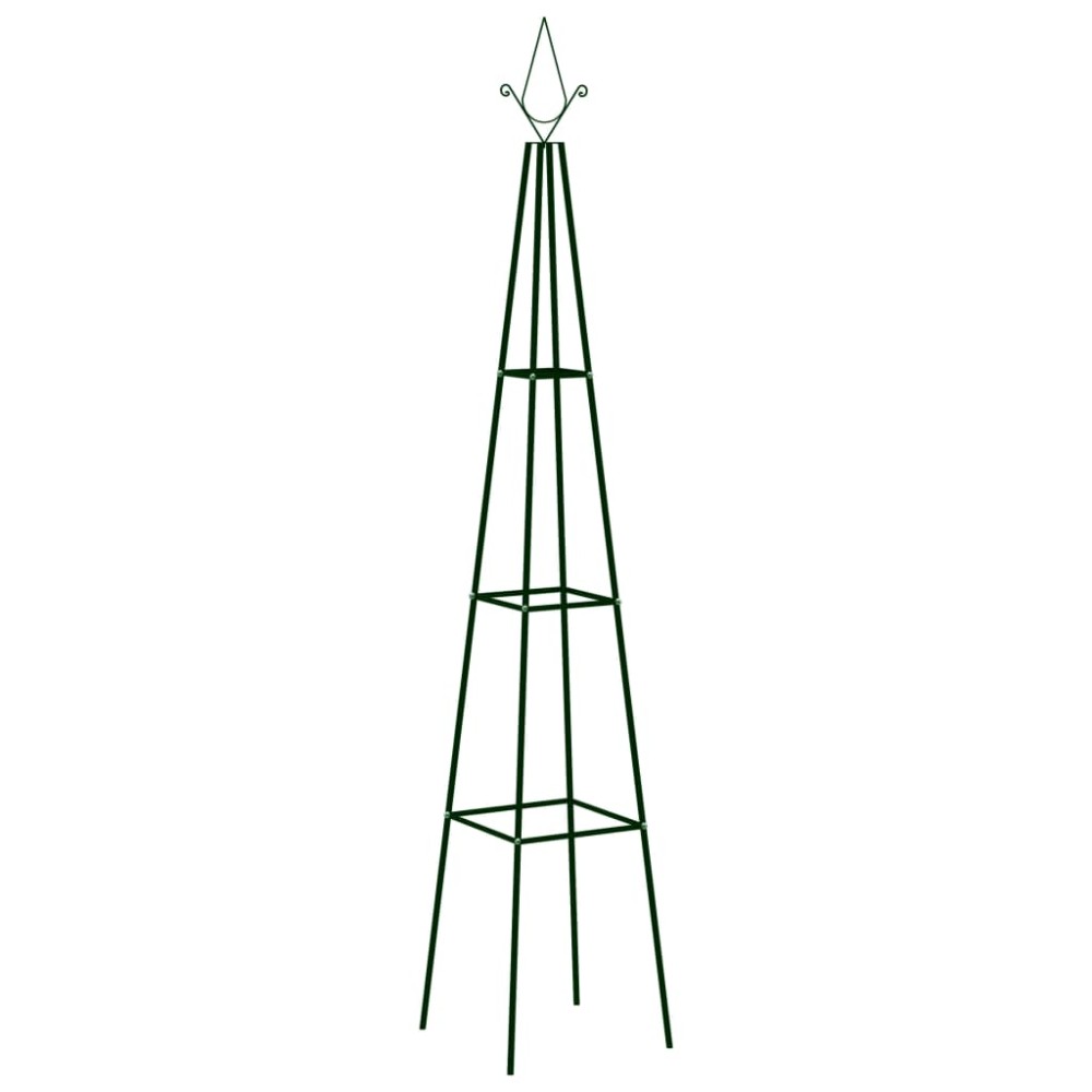 vidaXL Suporturi plante grădină 2 buc. verde închis 35x35x195 cm fier