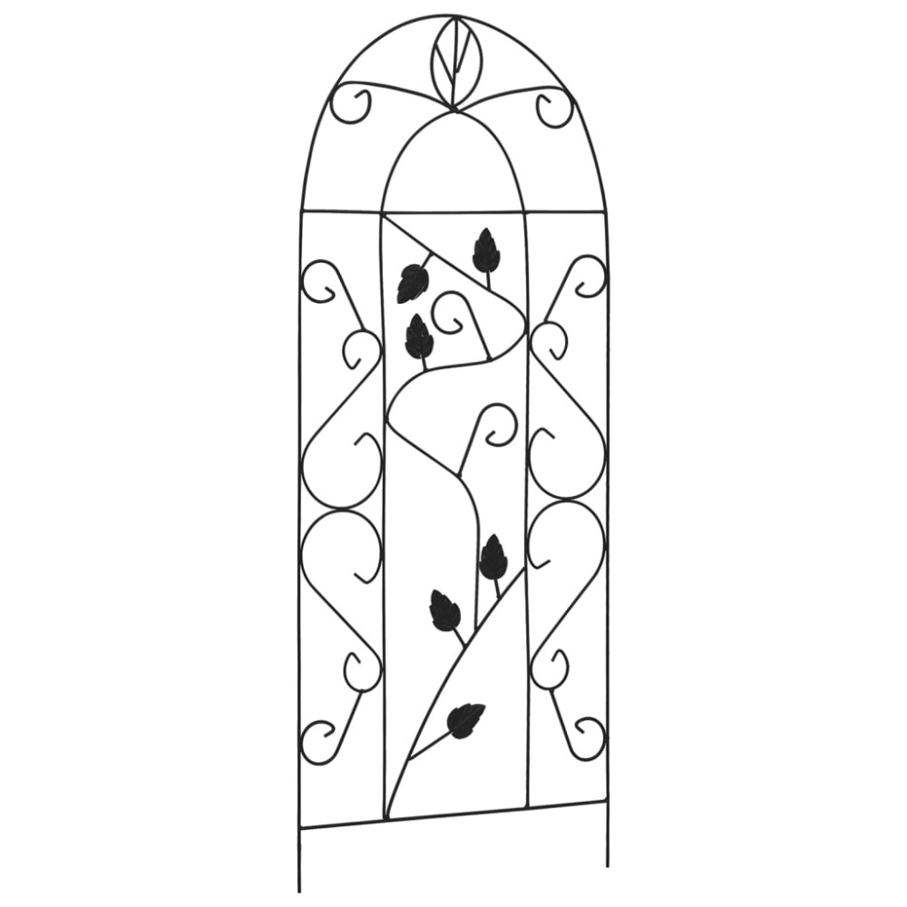 vidaXL Suporturi plante cățărătoare, 3 buc., negru, 40 x 100 cm, fier