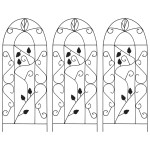 vidaXL Suporturi plante cățărătoare, 3 buc., negru, 40 x 100 cm, fier vidaXL Suporturi plante cățărătoare, 3 buc., negru, 40 x 100 cm, fier