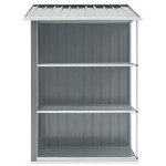vidaXL Șopron de grădină cu etajeră, gri, 205 x 130 x 183 cm, fier vidaXL Șopron de grădină cu etajeră, gri, 205 x 130 x 183 cm, fier