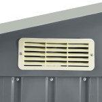 vidaXL Șopron de grădină cu etajeră, gri, 205 x 130 x 183 cm, fier vidaXL Șopron de grădină cu etajeră, gri, 205 x 130 x 183 cm, fier