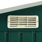 vidaXL Șopron de grădină cu etajeră, verde, 205 x 130 x 183 cm, fier vidaXL Șopron de grădină cu etajeră, verde, 205 x 130 x 183 cm, fier