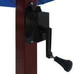vidaXL Umbrelă de soare suspendată, stâlp lemn, albastru, 400 x 300 cm vidaXL Umbrelă de soare suspendată, stâlp lemn, albastru, 400 x 300 cm