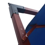 vidaXL Umbrelă de soare suspendată, stâlp lemn, albastru, 400 x 300 cm vidaXL Umbrelă de soare suspendată, stâlp lemn, albastru, 400 x 300 cm