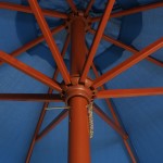 vidaXL Umbrelă de soare cu stâlp din lemn, albastru, 300 x 258 cm vidaXL Umbrelă de soare cu stâlp din lemn, albastru, 300 x 258 cm