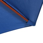 vidaXL Umbrelă de soare cu stâlp din lemn, albastru, 300 x 258 cm vidaXL Umbrelă de soare cu stâlp din lemn, albastru, 300 x 258 cm