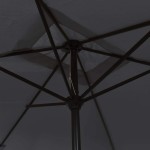 vidaXL Umbrelă de soare de exterior cu stâlp metalic, negru 300x200 cm