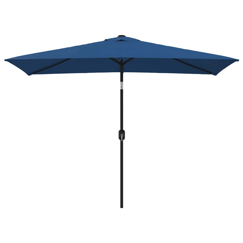 vidaXL Umbrelă de soare cu stâlp metalic, albastru azur, 300x200 cm