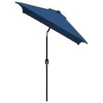 vidaXL Umbrelă de soare cu stâlp metalic, albastru azur, 300x200 cm vidaXL Umbrelă de soare cu stâlp metalic, albastru azur, 300x200 cm