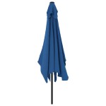 vidaXL Umbrelă de soare cu stâlp metalic, albastru azur, 300x200 cm vidaXL Umbrelă de soare cu stâlp metalic, albastru azur, 300x200 cm