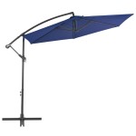 vidaXL Umbrelă consolă de grădină, stâlp din aluminiu, albastru 300 cm
