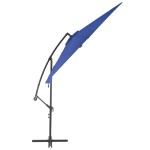vidaXL Umbrelă consolă de grădină, stâlp din aluminiu, albastru 300 cm