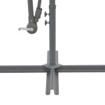 vidaXL Umbrelă consolă de grădină, stâlp din aluminiu, albastru 300 cm