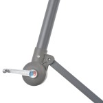 vidaXL Umbrelă consolă de grădină, stâlp din aluminiu, albastru 300 cm