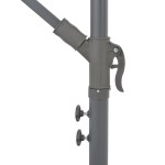 vidaXL Umbrelă consolă de grădină, stâlp din aluminiu, albastru 300 cm
