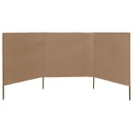 vidaXL Paravan anti-vânt cu 3 panouri, gri taupe, 400 x 80 cm, textil