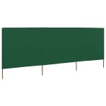 vidaXL Paravan anti-vânt cu 3 panouri, verde, 400 x 160 cm, textil vidaXL Paravan anti-vânt cu 3 panouri, verde, 400 x 160 cm, textil