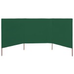 vidaXL Paravan anti-vânt cu 3 panouri, verde, 400 x 160 cm, textil vidaXL Paravan anti-vânt cu 3 panouri, verde, 400 x 160 cm, textil