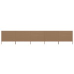 vidaXL Paravan anti-vânt cu 5 panouri, gri taupe, 600 x 80 cm, textil vidaXL Paravan anti-vânt cu 5 panouri, gri taupe, 600 x 80 cm, textil