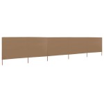 vidaXL Paravan anti-vânt cu 5 panouri, gri taupe 600x120 cm, textil vidaXL Paravan anti-vânt cu 5 panouri, gri taupe 600x120 cm, textil