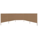 vidaXL Paravan anti-vânt cu 5 panouri, gri taupe 600x120 cm, textil vidaXL Paravan anti-vânt cu 5 panouri, gri taupe 600x120 cm, textil